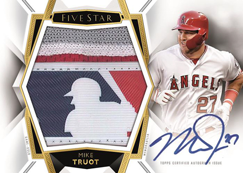 2019 Topps Five Star Baseball Autograph Jumbo Relic MLB Silhouetted Logo B