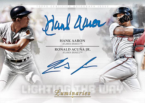 2019 Topps Luminaries Baseball Lighting the Way Dual Autographs