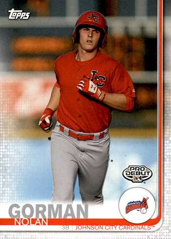 2019 Contenders Draft Picks Baseball Legacy #7 Nolan Gorman High School/USA  Baseball Officially Licenced Collegiate Panini Trading Card