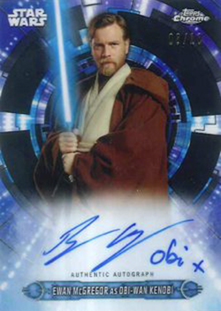 2019 Topps Star Wars Chrome Legacy Ewan McGregor Autograph