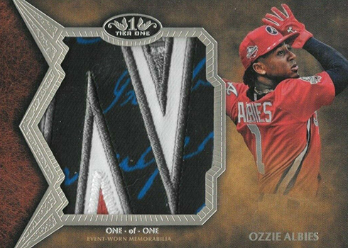 Justin Smoak 2019 Topps Tier One Dual Patch BLUE JAYS /25 - All-Star Sports