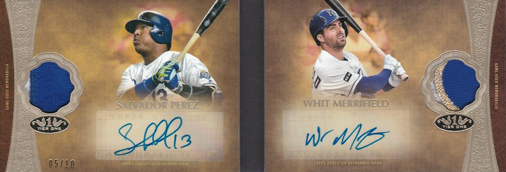 2019 Topps Tier One Relics #T1R-WM Whit Merrifield Game Worn Royals Jersey  Baseball Card - Only 375 made!