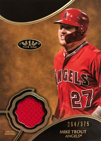  2020 Topps Tier One Relics #T1R-MT Mike Trout Game Worn Angels  Jersey Baseball Card - White Jersey Swatch - Only 395 made! : Collectibles  & Fine Art