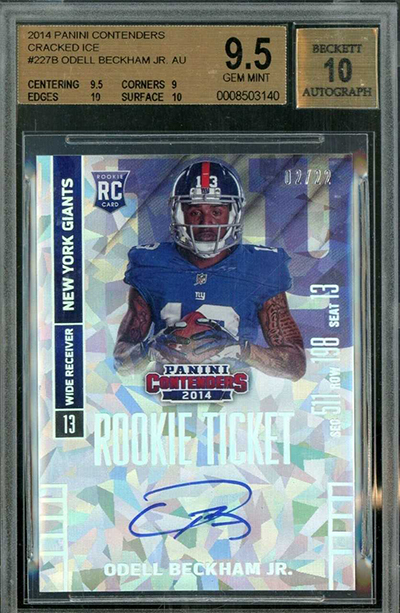 odell beckham jr jersey card