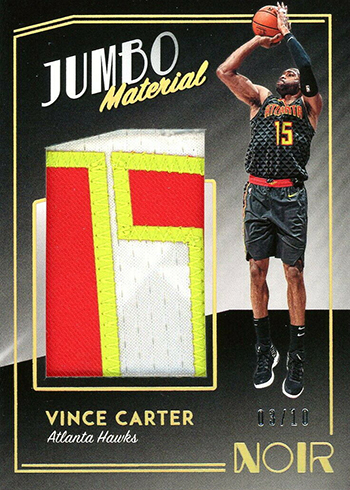 2018-19 Panini Noir Basketball Jumbo Material Prime Vince Carter