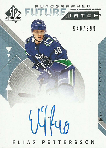 Elias Pettersson Vancouver Canucks Autographed 2018-19 Upper Deck Artifacts  #RED208 #/799 Beckett Fanatics Witnessed Authenticated Rookie Card