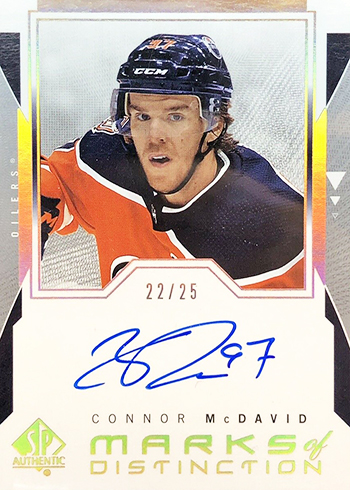 2018-19 SP Authentic Hockey Marks of Distinction Connor McDavid Autograph