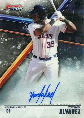 Yordan Alvarez 2018 Bowman Chrome Prospect Rookie Refractor Autograph  433/499 BGS 9.5