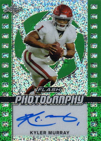 2019 Leaf Flash Football Flash Photography Green Kyler Murray Autograph