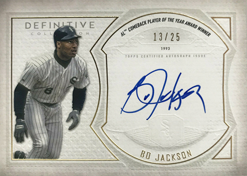 2019 Topps Definitive Collection Baseball Legendary Autograph Bo Jackson