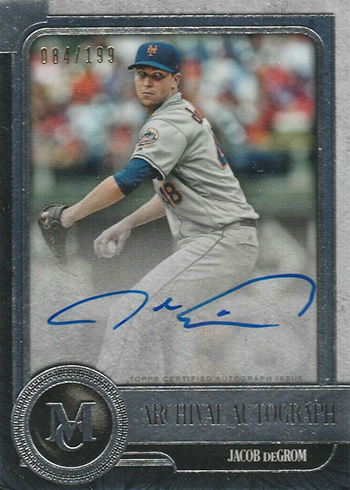 2019 Topps Museum Collection Baesball Archival Autographs Jacob deGrom