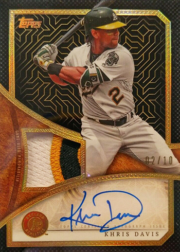 2019 Topps Series 2 Baseball Reverence Autograhp Patch Khris Davis