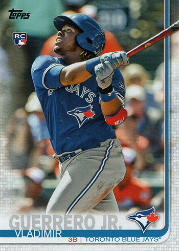 2019 Topps Factory Set Baseball #700 Vladimir Guerrero Jr. Rookie Card -  Batting Variation