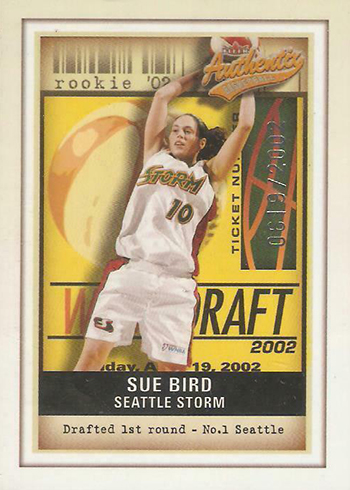 2002 Fleer Authentic WNBA Sue Bird RC