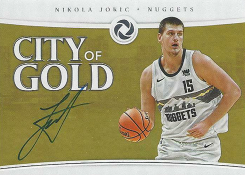 2018-19 Panini Opulence Basketball City of Gold Autographs Nikola Jokic