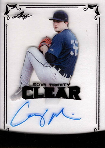 2018 Leaf Trinity Baseball Clear Casey Mize Autograph