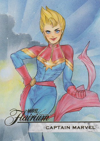 2019 Flair Marvel 112 Captain Marvel Flairium