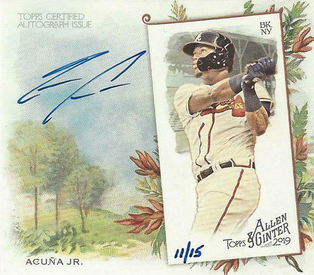 Ronald Acuna Jr. Signed 2019 Topps Allen and Ginter #25 (JSA)