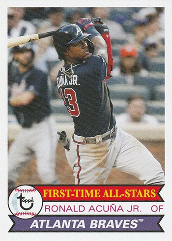 Ronald Acuna Jr 2019 Topps Throwback Thursday Autographed Rookie