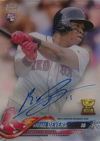 2018 Topps Chrome 25 Rafael Devers Rookie 123723 - Sportsnut Cards