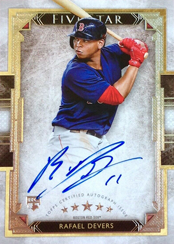 2018 Topps Tier One #BA-RDE Rafael Devers Certified Autograph Baseball  Rookie Card - Only 275 made!