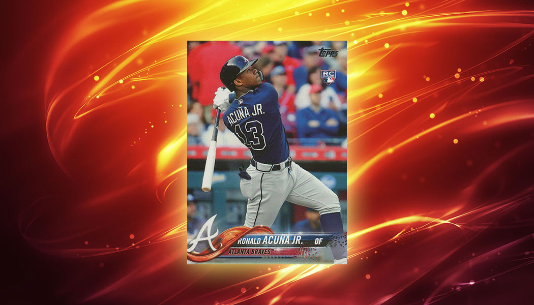 Slabbed and Graded 2018 Ronald Acuna Jr Topps Update AT Bat Blue