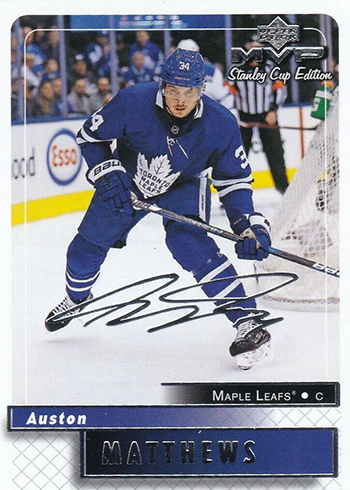 2019-20 Upper Deck MVP Hockey Stanley Cup 20th Anniversary Auston Matthews