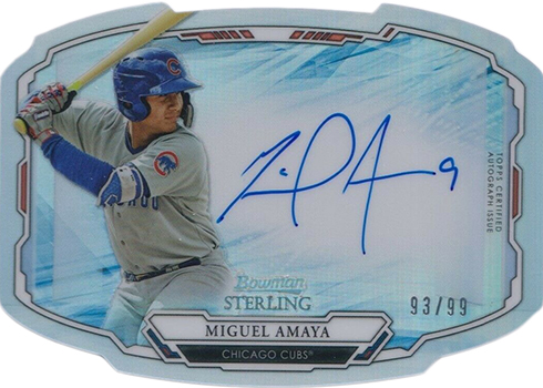 2019 Bowman Sterling Baesball Sterling Die Cut Autographs Miguel Amaya