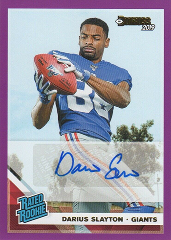  2019 Donruss Optic Rookie Phenoms Horizontal Red and Yellow #38  Darius Slayton New York Giants RC Rookie Jersey NFL Football Trading Card :  Sports & Outdoors