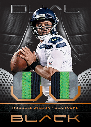 2019 Panini Black Football Dual Memorabilia