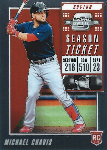 MICHAEL CHAVIS RED SOX RC 2019 PANINI THE NATIONAL #RC33 FOIL #ed 002/299