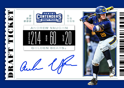 2019 Panini Contenders Draft Picks ANDREW VAUGHN College Ticket