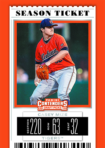 2019 Panini Contenders Draft Picks Baseball Season Ticket