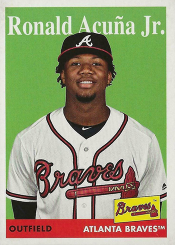 Ronald Acuna Jr 1958 Topps 2019 Topps Archives #100, ROY, Braves!