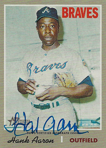 Hank Aaron 2021 Topps Heritage Real One Autographs #ROA-HR Price