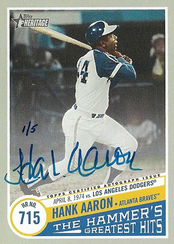 Hank Aaron 2021 Topps Heritage Real One Autographs #ROA-HR Price