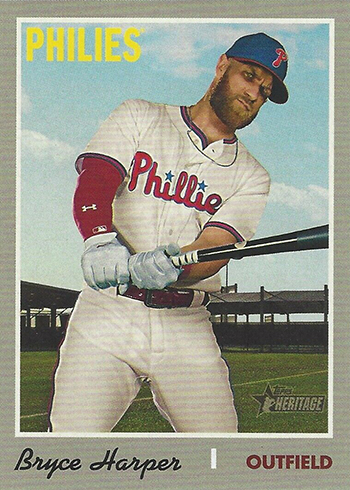 At Auction: 2018 Topps Heritage Bryce Harper Chrome Refractor #158/569