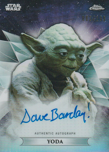 Star Wars Topps Chrome Legacy Card /199 Autograph Jawa