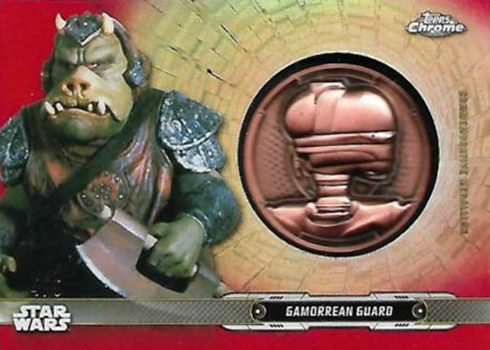 2019 Topps Star Wars Chrome Legacy Medallions Red Gammorean Guard