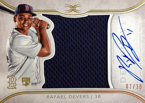 RAFAEL CARITA DEVERS TOPPS NOW® PLAYERS WEEKEND JERSEY RELIC _ CHANCE FOR  # TO 99, 49, 25, 10, AND 1