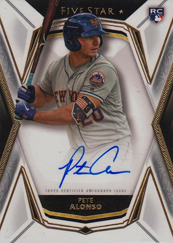 2019 Topps Five Star Pete Alonso Rookie Card Autograph