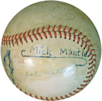 mickey mantle signed