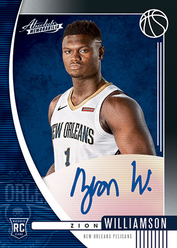 2019-20 Panini Absolute Memorabilia Basketball Rookie Autographs Variations Zion Williamson