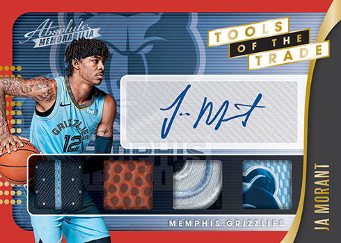 2019-20 Panini Absolute Memorabilia Basketball Tools of the Trade 4 Swatch Signature