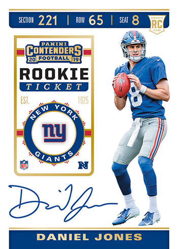 2019 Panini Contenders Football Rookie Ticket Autograph