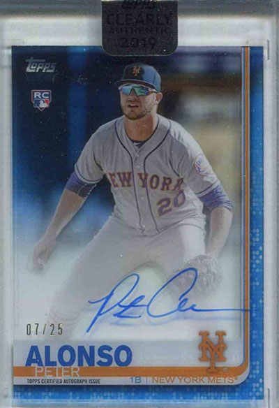 2019 Topps Clearly Authentic Baseball Pete Alonso Autograph Blue