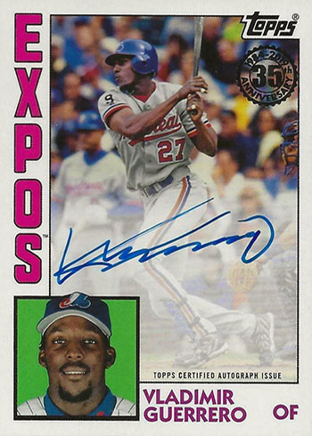 2019 Topps Update Series Baseball 1984 Topps Autographs Vladimir Guerrero
