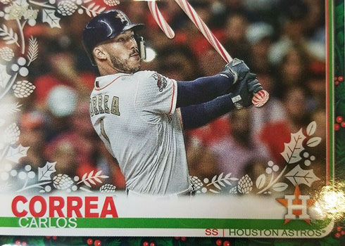 2019 Topps Walmart Holiday Variations Carlos Correa SP
