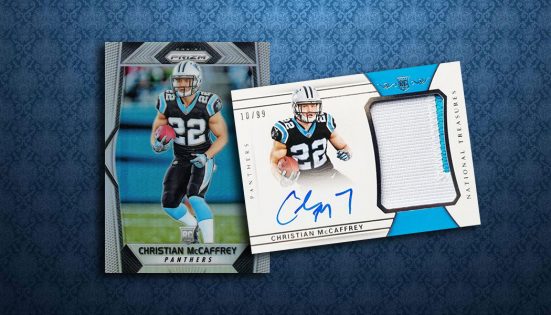 Christian McCaffrey 2019 Donruss Elite Game Worn Jersey Card