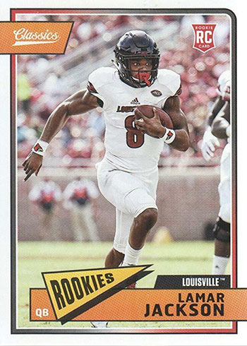 : 2018 LAMAR JACKSON RARE GOLD CRACKED ICE ROOKIE CARD